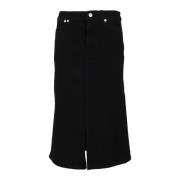 Stijlvolle Denim Midi Rok Proenza Schouler , Black , Dames