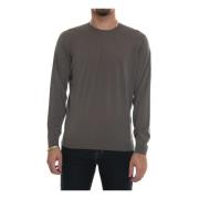 Merino Wol Slim Fit Pullover Hindustrie , Gray , Heren