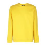 Katoen Logo Toon T-Shirt Dondup , Yellow , Heren