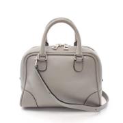 Pre-owned Leather handbags Loewe Pre-owned , Gray , Dames