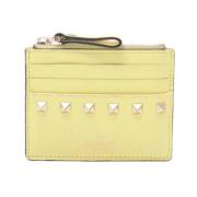 Pre-owned Leather wallets Valentino Vintage , Yellow , Dames