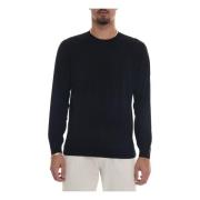 Merino Wol Slim Fit Pullover Hindustrie , Blue , Heren