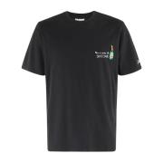 Geborduurd T-shirt MC2 Saint Barth , Black , Heren