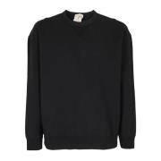 Sweatshirt met ronde hals Ten C , Black , Heren