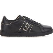 Zwarte Sneakers Ronde Neus Vetersluiting Emporio Armani EA7 , Black , ...