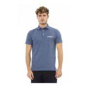 Blauw Geborduurd Katoenen Poloshirt Baldinini , Blue , Heren