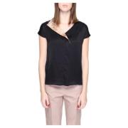 Zwarte korte mouwen blouse lente/zomer Alviero Martini 1a Classe , Bla...