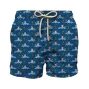 Heren Strand Shorts Micro Patroon MC2 Saint Barth , Multicolor , Heren