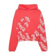 Coca-Cola Swirl Hoodie ERL , Red , Heren