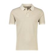 Beige Polo Met Korte Mouwen Gant , Beige , Heren