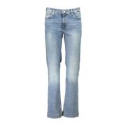 Wijde Pijp Gewassen Katoenen Jeans Guess , Blue , Dames