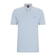 Lichtblauwe polo met korte mouwen Hugo Boss , Blue , Heren