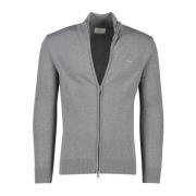 Grijze Vest met Rits Heren Gant , Gray , Heren