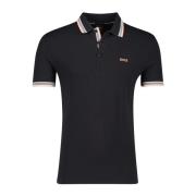 Zwart poloshirt korte mouw Hugo Boss , Black , Heren