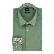 Groen Slim Fit Business Overhemd Hugo Boss , Green , Heren