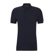 Donkerblauw poloshirt korte mouw Hugo Boss , Blue , Heren