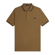 Slim Fit Twin Tipped Polo Fred Perry , Brown , Heren