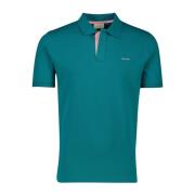 Turquoise Polo met korte mouwen Gant , Green , Heren