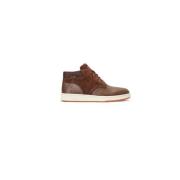 Bruine Leren Sneakers Ralph Lauren , Brown , Heren