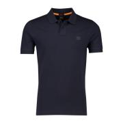 Donkerblauw poloshirt korte mouw Hugo Boss , Blue , Heren