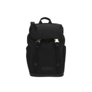 Zwarte Nylon Leren Rugzak Tom Ford , Black , Heren