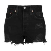 Klassieke Denim Shorts Levi's , Black , Dames