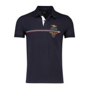 Donkerblauw poloshirt met korte mouw Aeronautica Militare , Blue , Her...