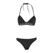 Geometrische Oorbellen Balmain , Black , Dames