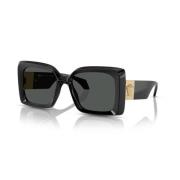 Gedurfde vierkante zonnebril Versace , Black , Unisex