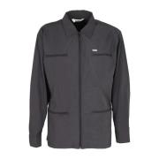 Stijlvol Geweven Overhemd Jas Rains , Black , Heren