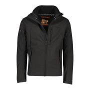 Zwarte Softshell Jas Superdry , Black , Heren