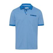 Blauwe Polo Korte Mouw Brax , Blue , Heren