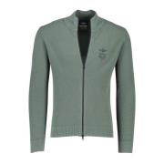 Groene herenvest met rits Aeronautica Militare , Green , Heren