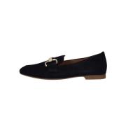 Zwarte Loafers met Gouden Detail Gabor , Blue , Dames