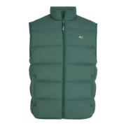 Groene Court Mouwloze Jas Tommy Jeans , Green , Heren