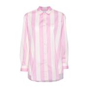 Roze Gestreept Overhemd Klassieke Kraag MC2 Saint Barth , Multicolor ,...
