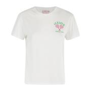 Katoenen Crew Neck T-shirt MC2 Saint Barth , White , Dames