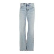 Eenvoudige Straight Jeans Re/Done , Blue , Dames