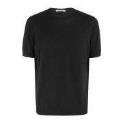 Casual Katoenen T-shirt Kangra , Black , Heren