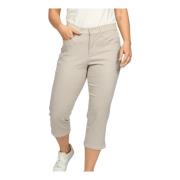 Gestreepte Cropped Broek Sand Stripe 2-Biz , Beige , Dames