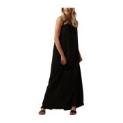 Elegante Zwarte Maxi Jurk Nukus , Black , Dames