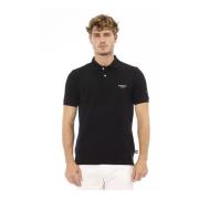 Zwarte Geborduurde Polo Shirt Baldinini , Black , Heren