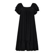 Sunrisecc Smockfrontdress Zwarte Jurk Co'Couture , Black , Dames