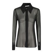 Slim Fit Klassiek Overhemd Ami Paris , Black , Dames