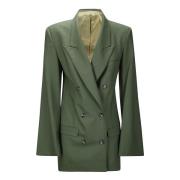 Double-breasted blazer met wijde mouwen ACT N°1 , Green , Dames