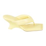 Stijlvolle Thong Sleehak Sandalen Gia Borghini , Yellow , Dames