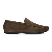 Groene Suède Loafers Heren Stijl Stefano Lauran , Brown , Heren