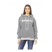 Gestreept Trend Sweatshirt met Logo Baldinini , Multicolor , Dames