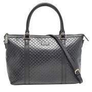 Pre-owned Leather totes Gucci Vintage , Black , Dames