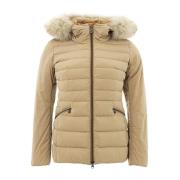 Luxe Beige Polyester Jas Mantel Peuterey , Beige , Dames